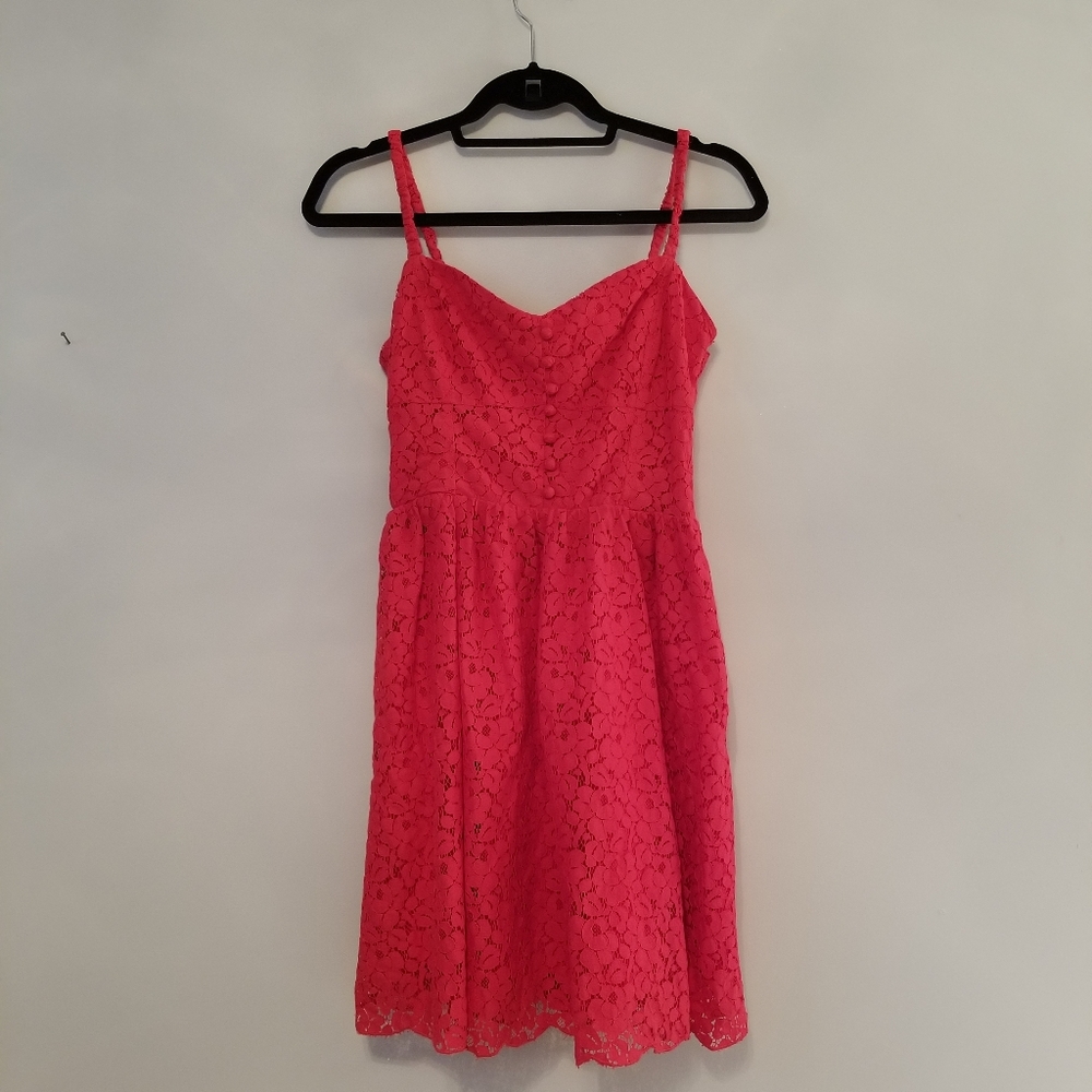Aritzia Talula red lace dress